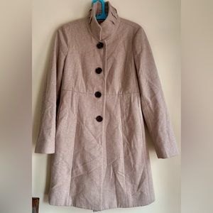J. Crew Uptown Wool Coat Beige Size 4 GUC